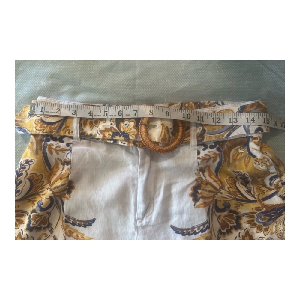 JOIE 100% Linen Multicolor Floral Dress Shorts With Matching Belt Medium - Picture 6 of 14